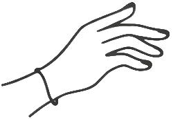 Hand with bracelet icon