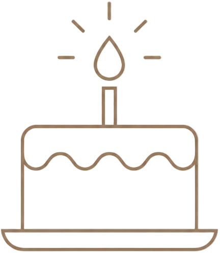 Minimialist birthday icon